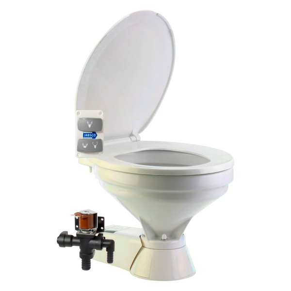 Jabsco® - Quiet Flush 12 V Marine Compact QF Bowl Toilet for Fresh Water