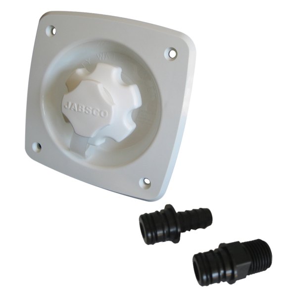 Jabsco® - White 45 PSI Flush Mount Water Pressure Regulator with Garden Fittings