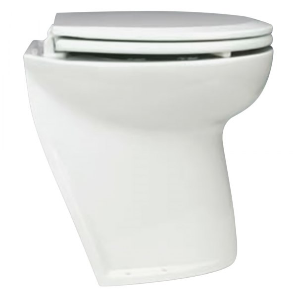 Jabsco® - Deluxe Flush 12 V 17" H Marine Angled Back Electric Toilet for Fresh Water