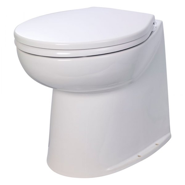 Jabsco® - Deluxe Flush 12 V 17" H Marine Vertical Back Electric Toilet for Fresh Water