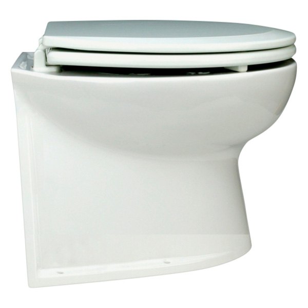 Jabsco® - Deluxe Flush 12 V 14" H Marine Straight Back Electric Toilet for Fresh Water