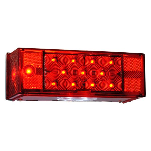 Jammy® - 75 Series Red Rectangular 8 Function Low Profile LED Submersible Left Side Tail Light