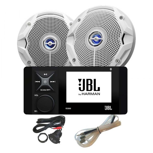 JBL® - R3500 Black AM/FM/USB/Aux/Bluetooth Stereo Receiver with Two 6.5" Speakers