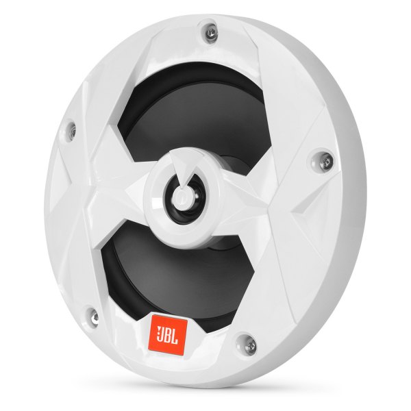 JBL® - Club Series 225W 2-Way 4-Ohm 6.5" White Flush Mount Speakers with LED Lights, Pair