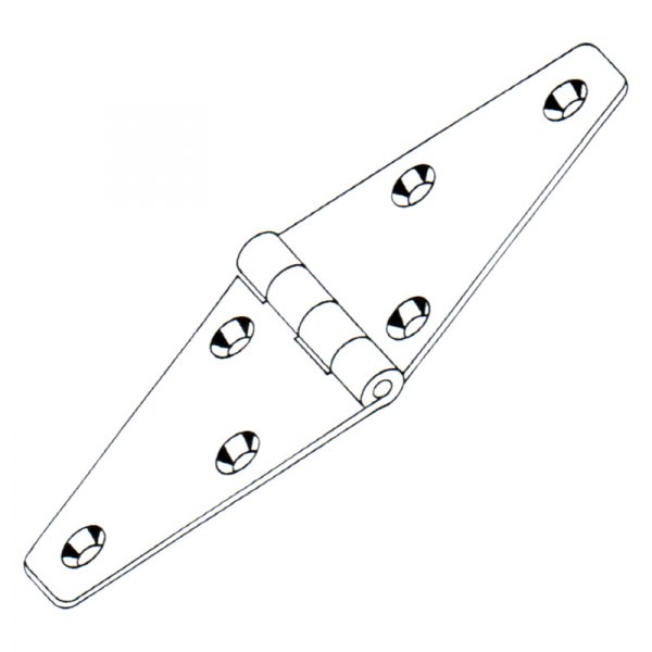 Jefco Manufacturing® - 6" L x 3" W 302 Stainless Steel Strap Hinge