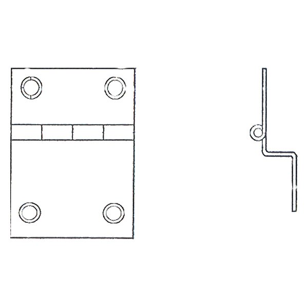 Jefco Manufacturing® - 2" L x 2.75" W 302 Stainless Steel Butt Hinge