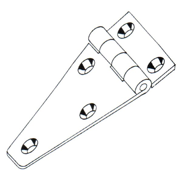 Jefco Manufacturing® - 1.5" L x 3" W 302 Stainless Steel Short Side Hinge