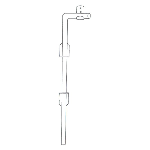 Jefco Manufacturing® - MF 5/8" Stainless Steel Cane Bolt Latch