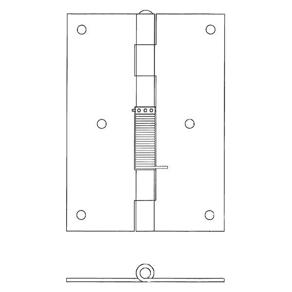 Jefco Manufacturing® - 4" L x 3" W 304 Stainless Steel Spring Hinge