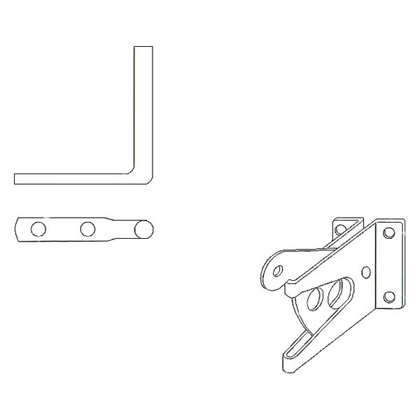 Jefco Manufacturing® - SAT Stainless Steel Gate Latch with 90° Strike