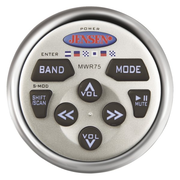 Jensen® - Silver Wired Stereo Remote Control