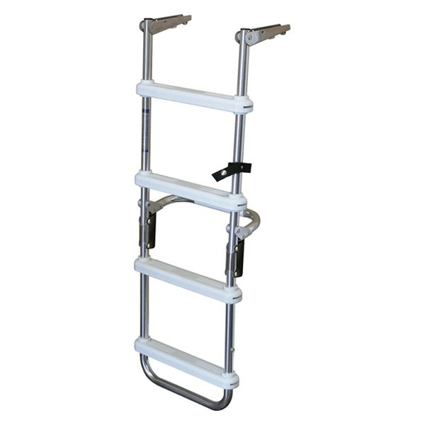 JIF Marine® - 42" H Aluminum 4-Step Folding Deck Ladder