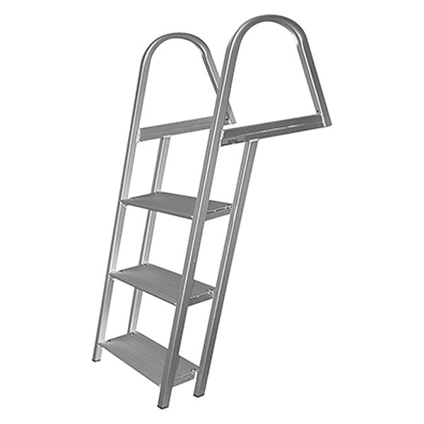 Image may not reflect your exact product! JIF Marine® - 49-3/4" H Aluminum 3-Step Angled Dock Ladder