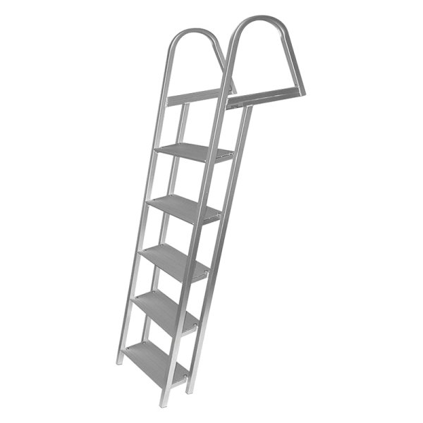 Image may not reflect your exact product! JIF Marine® - 73-3/4" H Aluminum 5-Step Angled Dock Ladder