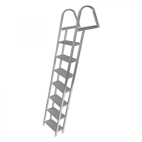 JIF Marine® - 97-3/4" H Aluminum 7-Step Angled Dock Ladder