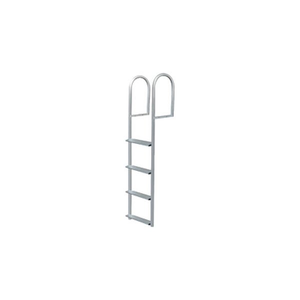 JIF Marine® - 12" H Aluminum 4-Step Wide Stationary Dock Ladder