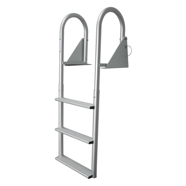 JIF Marine® - 12" H Aluminum 3-Step Wide Hinged Dock Ladder