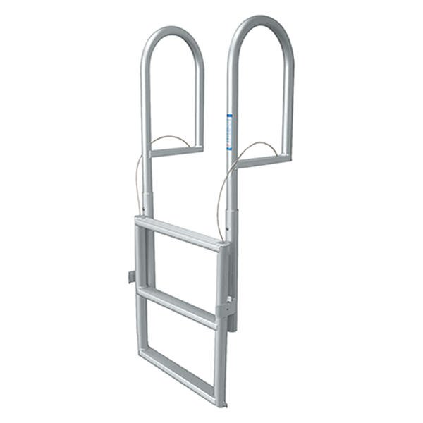 JIF Marine® - 12" H Aluminum 4-Step Slide-Up Dock Ladder