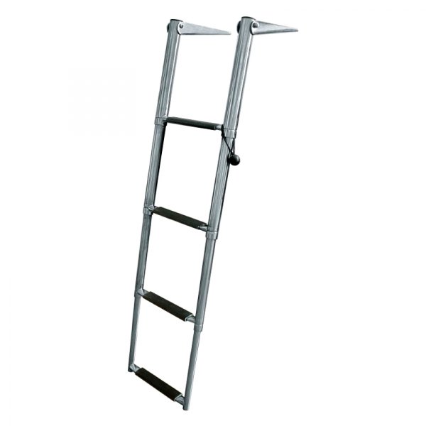 JIF Marine® - 45-1/2" H Stainless Steel 4-Step Slide Mount Drop Ladder