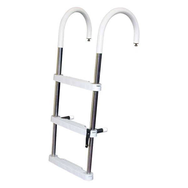 JIF Marine® - 39" L Stainless Steel 3-Step Telescoping Hook Ladder