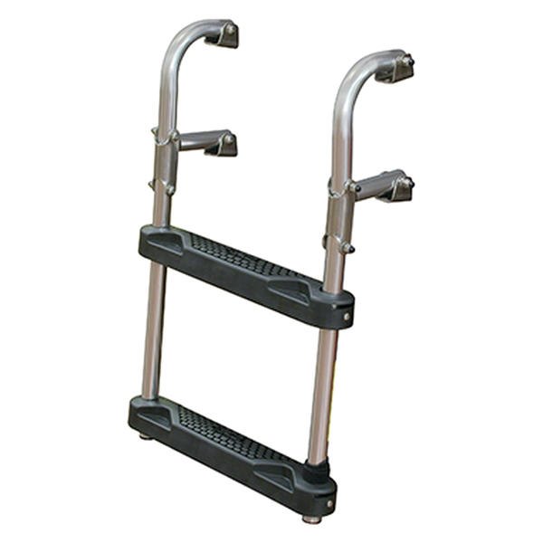 JIF Marine® - 30" H Aluminum 3-Step Transom Ladder