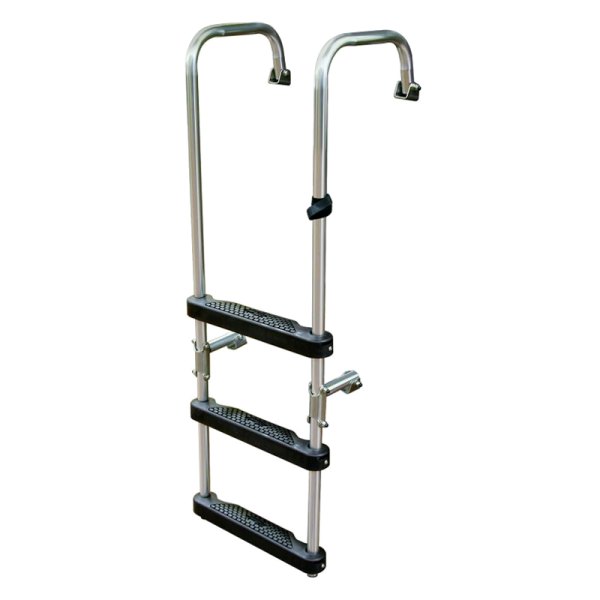 JIF Marine® - 41" H Aluminum 3-Step Transom Ladder