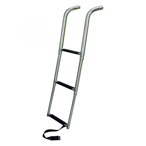 JIF Marine® - 39" H Stainless Steel 3-Step Telescoping Under Platform Drop Ladder