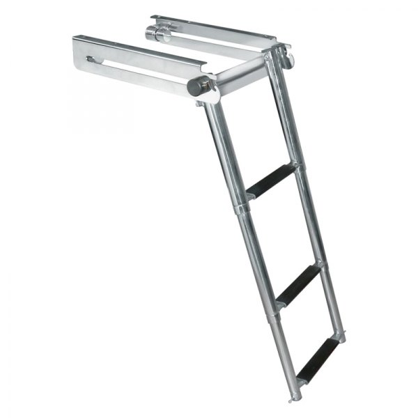 JIF Marine® - 35" H Stainless Steel 3-Step Telescoping Locking Side Mount Ladder