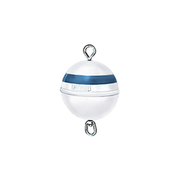 Jim-Buoy® - Deluxe 12" D White/Blue Stripe Mooring Buoy