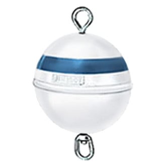 Jim-Buoy® - Deluxe 12" D White/Blue Stripe Mooring Buoy