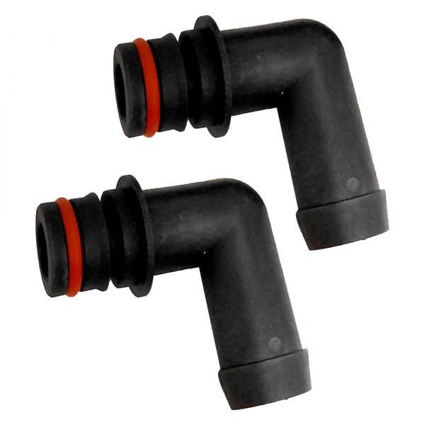 Johnson Pump® - KlickTite 3/4" Hose to 3/4" Male 90° Plastic Black Elbow Hose/Pipe Adapter, 2 Pieces