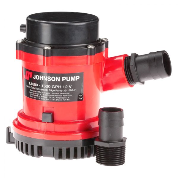 Johnson Pump® - 12 V 1596 GPH Electric Heavy Duty Impeller Submersible Bilge Pump