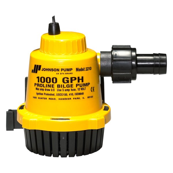 Johnson Pump® - Proline 12 V 996 GPH Electric Impeller Submersible Bilge Pump