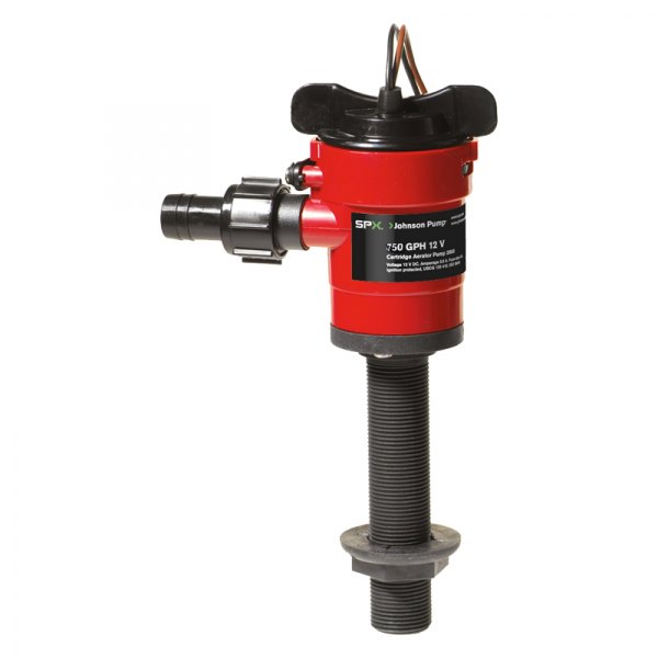 Johnson Pump® - 12 V 750 GPH Electric Livewell Cartridge Impeller Aerator Pump