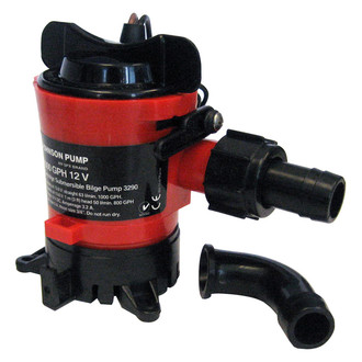 Johnson Pump® - 12 V 996 GPH Electric Impeller Submersible Bilge Pump