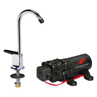 Johnson Pump® - Chrome Plated Brass Faucet with 1.1 GPM Pump