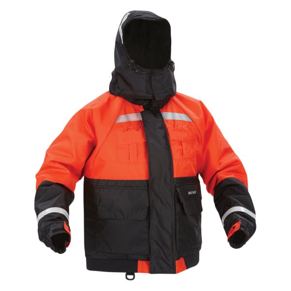 KENT® - Deluxe Medium Orange/Black Flotation Jacket with Retain Hood