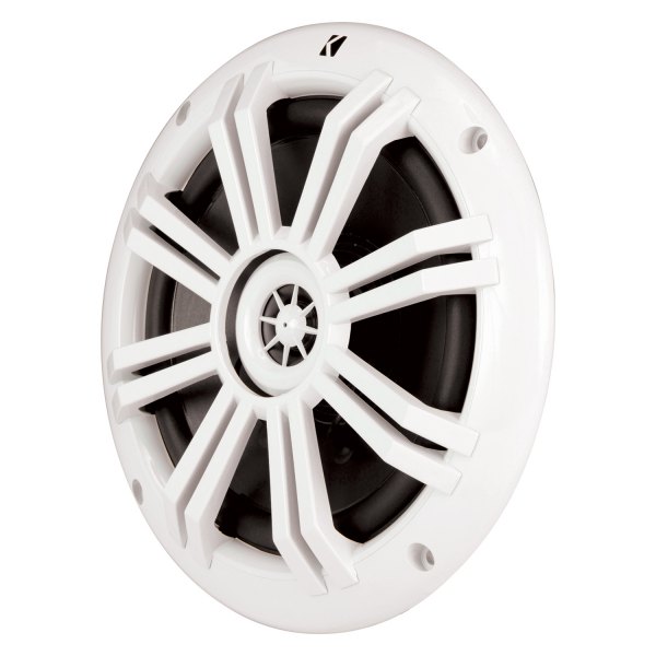 KICKER® - KM-Series 150W 2-Way 4-Ohm 6.5" White Flush Mount Speakers, Pair