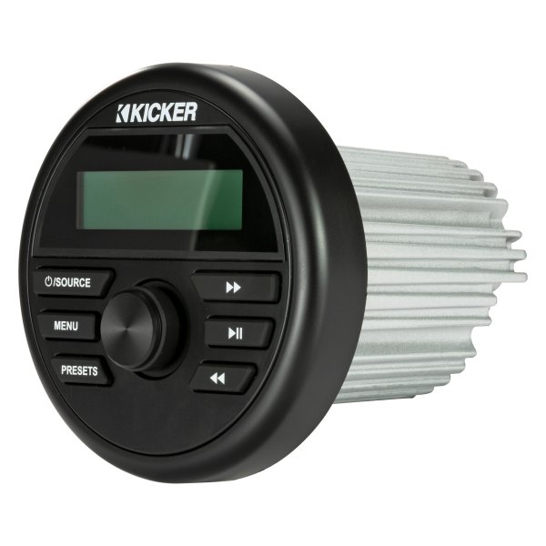 KICKER® - KMC2 Black AM/FM/MP3/USB/Aux/Bluetooth Stereo Receiver
