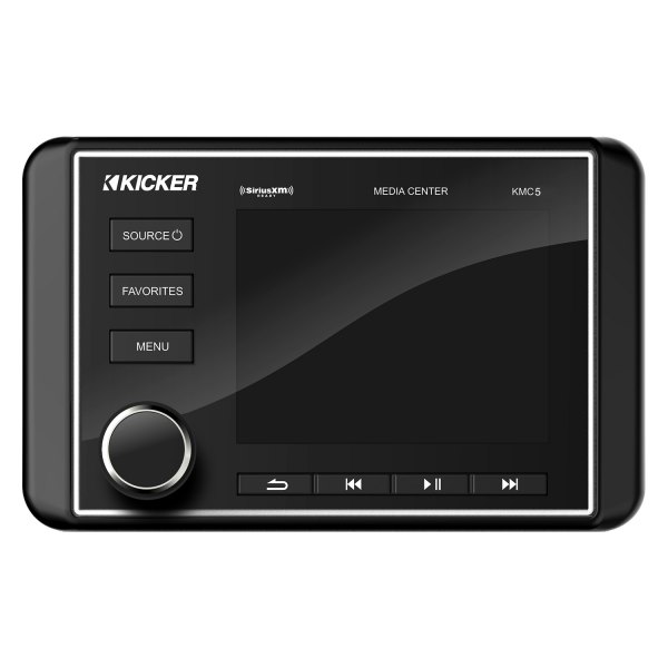KICKER® - KMC5 Black AM/FM/MP3/USB/Aux/WB/SiriusXM/Bluetooth Stereo Receiver