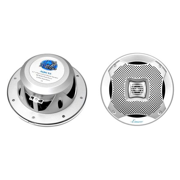 Lanzar® - Aqua Series 400W 2-Way 4-Ohm 6.5" Silver Flush Mount Speakers, Pair
