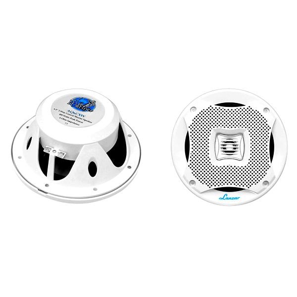 Lanzar® - Aqua Series 400W 2-Way 4-Ohm 6.5" White Flush Mount Speakers, Pair
