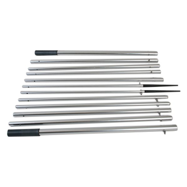 Lee's Tackle® - MKII 2" O.D. 22' L Bright Silver Aluminum Pole for OH226S & OH234S Outriggers, 2 Pieces