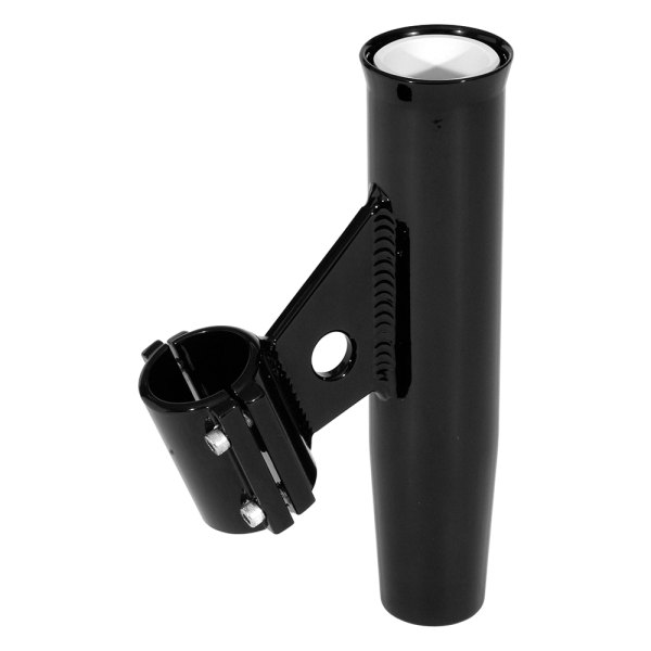 Lee's Tackle® - 1-1/16" O.D. Black Aluminum Clamp-On Vertical Pipe Rod Holder