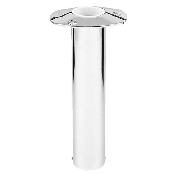 Lee's Tackle® - 11" L 2-1/4" O.D. Polished Stainless Steel Flush Mount Heavy-Duty Rod Holder