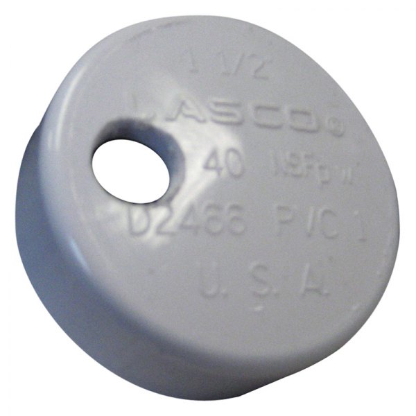 Lee's Tackle® - White PVC Drain Cap with Barb for Heavy 1/4" Rod Holder