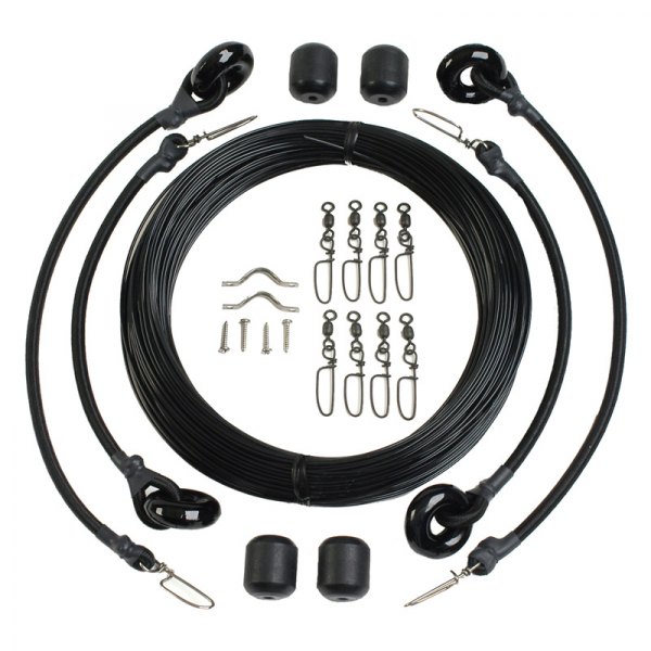 Lee's Tackle® - 300' L Black Double Mono Rigging Kit for 37' Outriggers