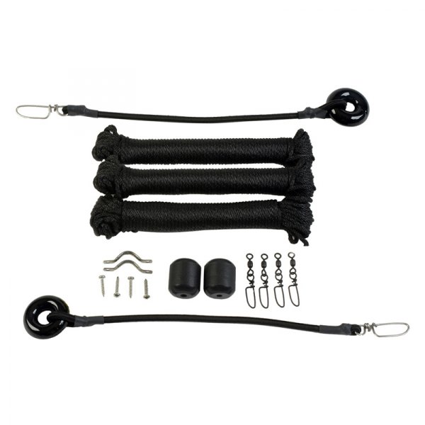 Lee's Tackle® - 150' L Black Single Braided Rigging Kit for 37' Outriggers