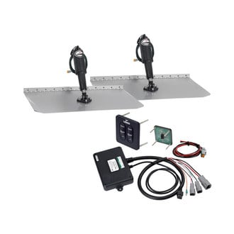 Lenco Marine® - Standard 12V Electric Trim Tab Kit with Tactile Switch, Pair