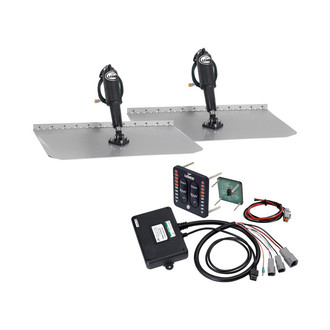Lenco Marine® - Standard 12V Electric Trim Tab Kit with Indicator Switch, Pair